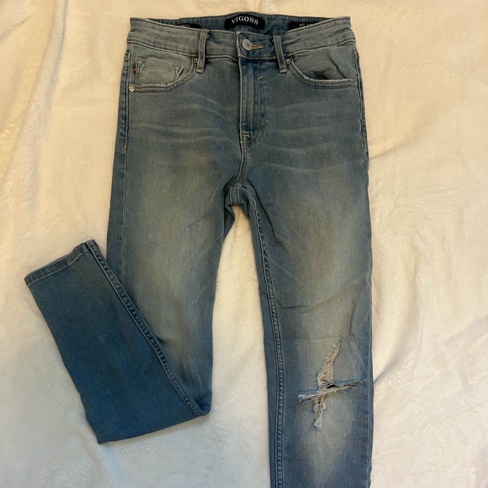 Vigoss Marley Mid-Rise Jeans in Light Blue